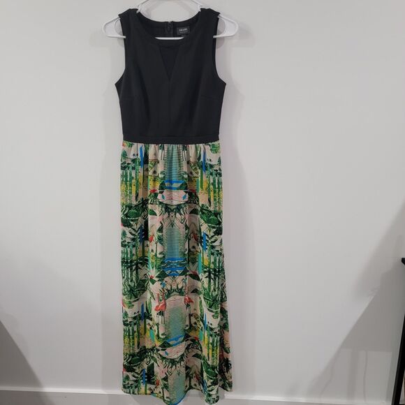 Nicole Miller Dresses & Skirts - Nicole Miller Womens Maxi Dress‎ Size 2 Tropical Resort Wear Flamingo Vacation